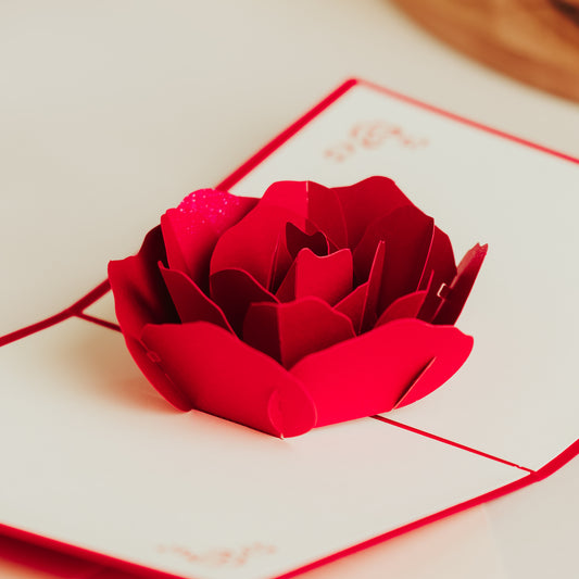 Elegant Rose Popup Card for Mother's Day