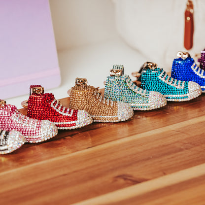 Sparkling Rhinestone Sneaker Keychain for Teens and Adults