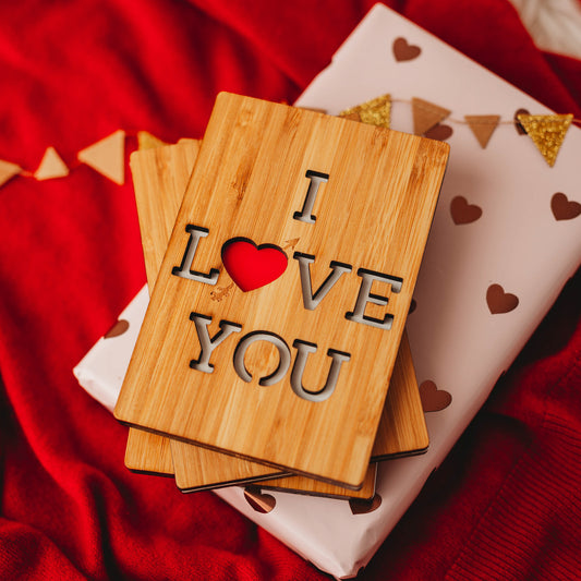 "I Love You" Unique Greeting Card - Romantic Card for Special Occasions