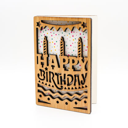 Happy Birthday Cake Card - Charming Birthday Greeting Card