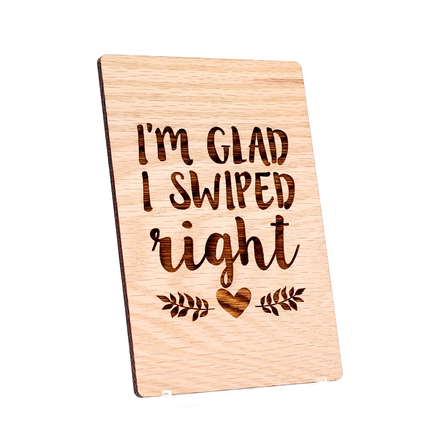 "I'm Glad I Swiped Right" Love Card - Unique Romantic Greeting Card