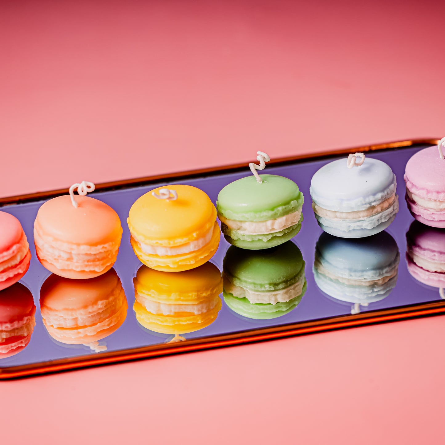 Charming and Colorful Macaron Mini Candles