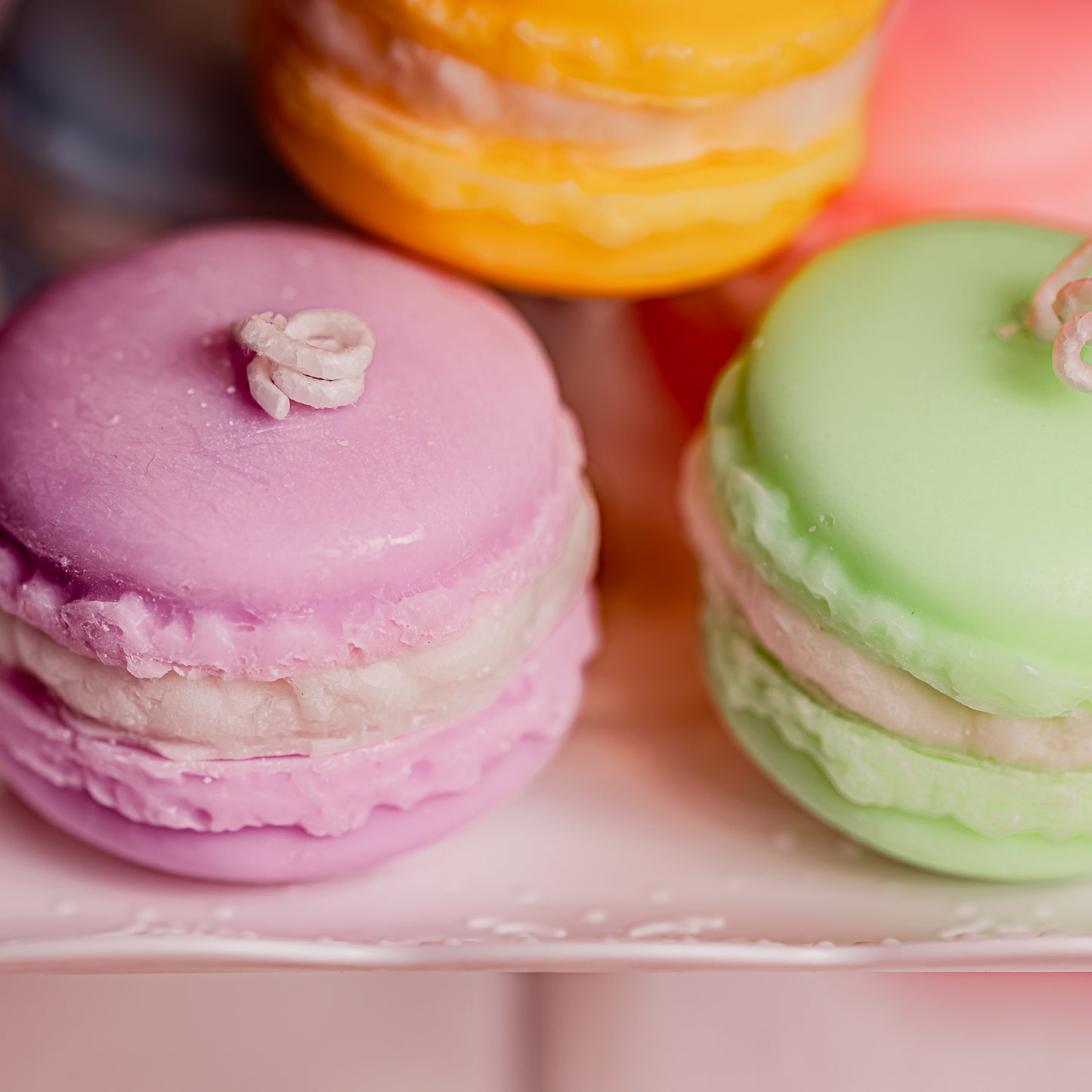 Charming and Colorful Macaron Mini Candles