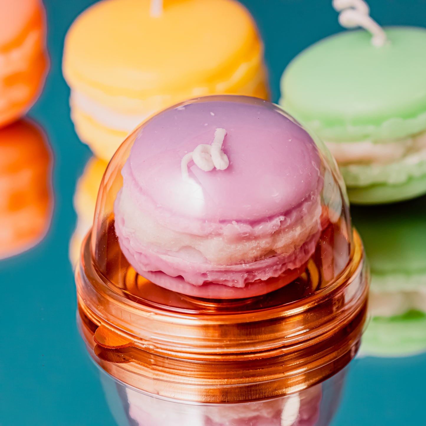 Charming and Colorful Macaron Mini Candles