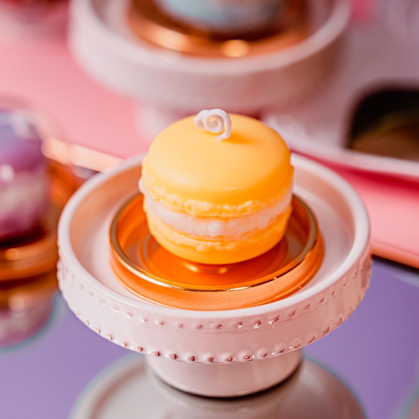 Charming and Colorful Macaron Mini Candles