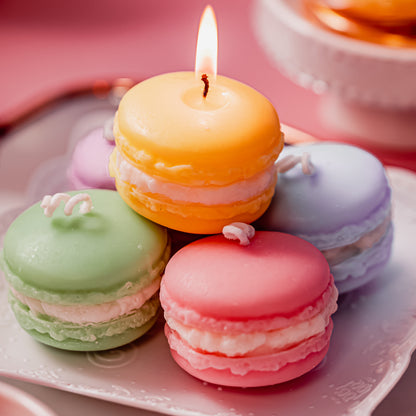 Charming and Colorful Macaron Mini Candles