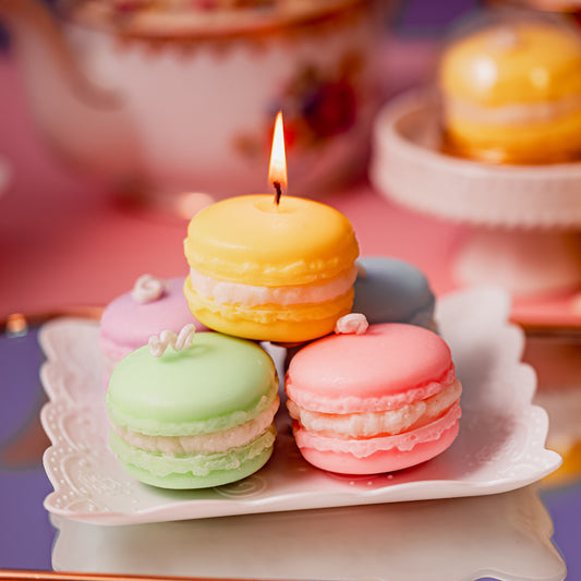 Charming and Colorful Macaron Mini Candles