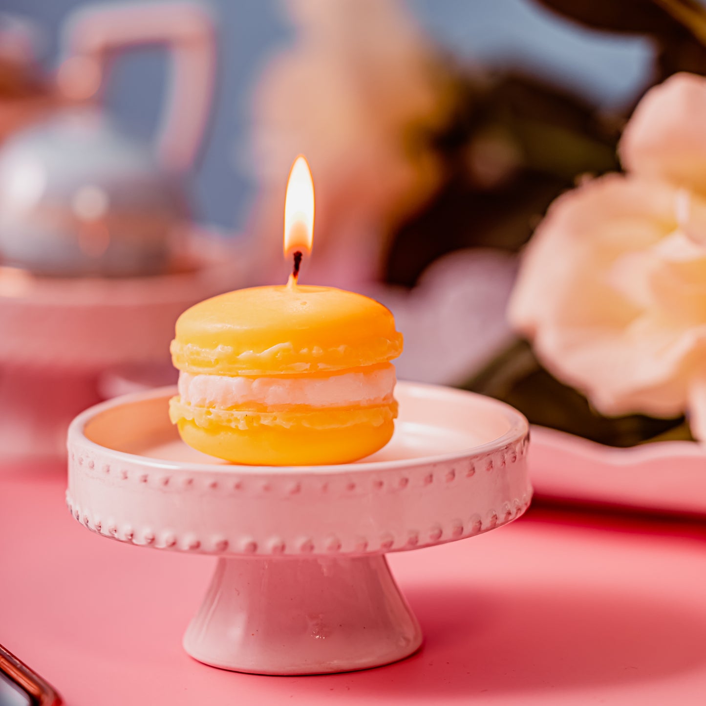 Charming and Colorful Macaron Mini Candles