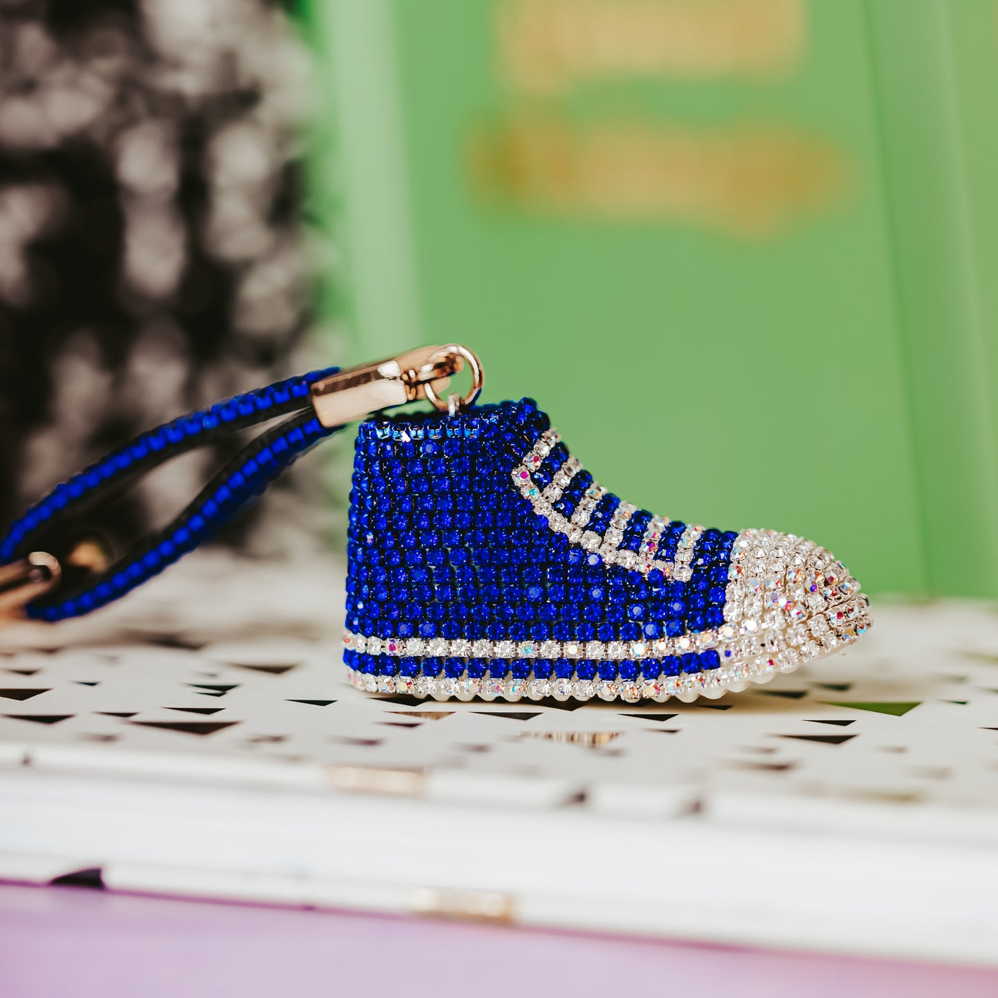 Sparkling Rhinestone Sneaker Keychain for Teens and Adults