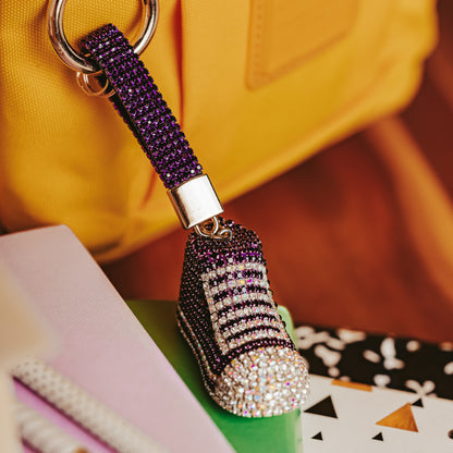 Sparkling Rhinestone Sneaker Keychain for Teens and Adults