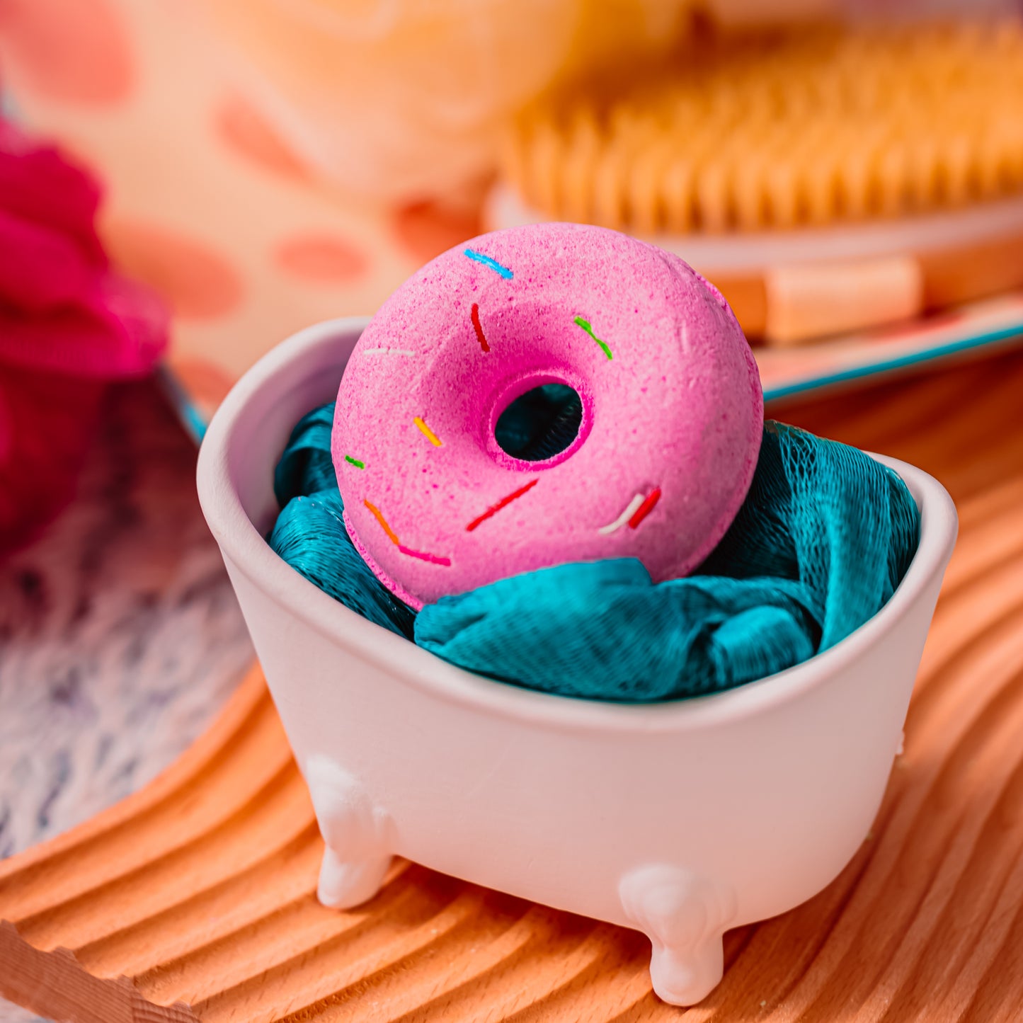 Donut Bubble Bath Bomb for Kids - Fun and Fizzy Bath Time Treat