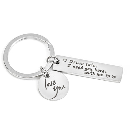 Heartfelt Drive Safe Keychain for Loved Ones