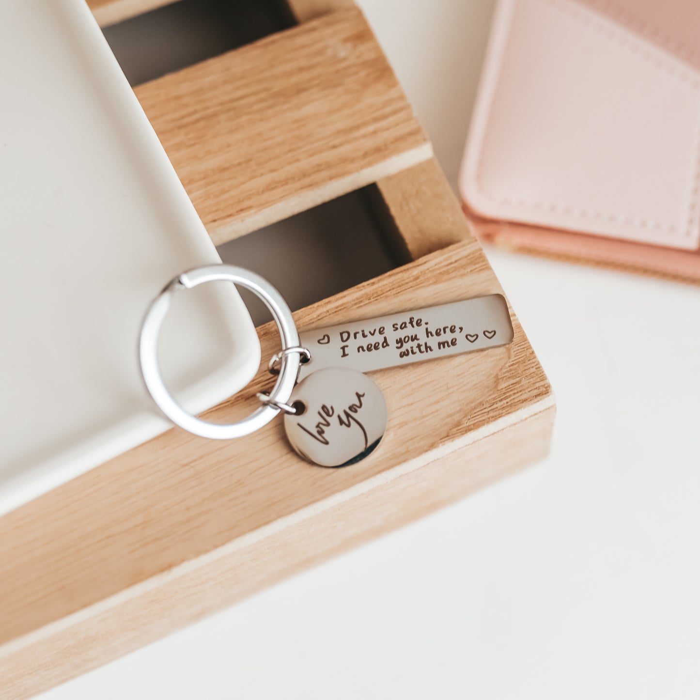 Heartfelt Drive Safe Keychain for Loved Ones