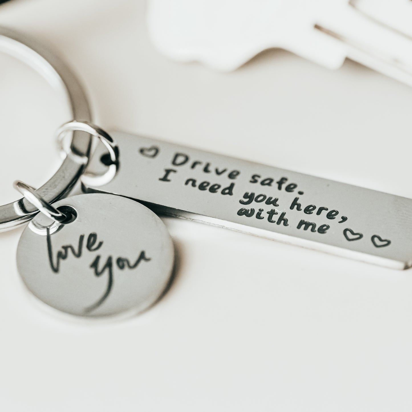 Heartfelt Drive Safe Keychain for Loved Ones