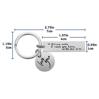 Heartfelt Drive Safe Keychain for Loved Ones