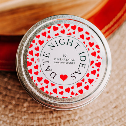 Unique Tin of 30 Date Night Ideas for Couples