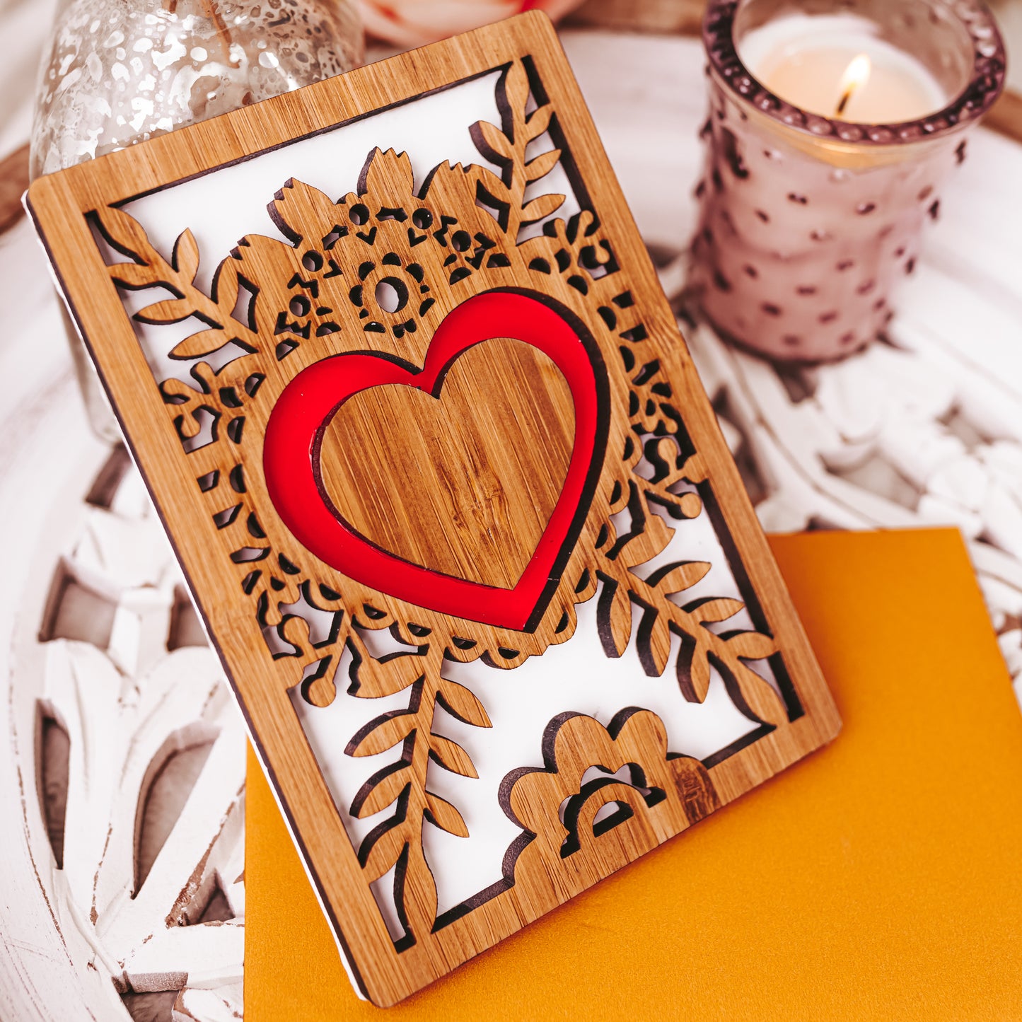 Elegant Wooden Anniversary Card for Special Occasions