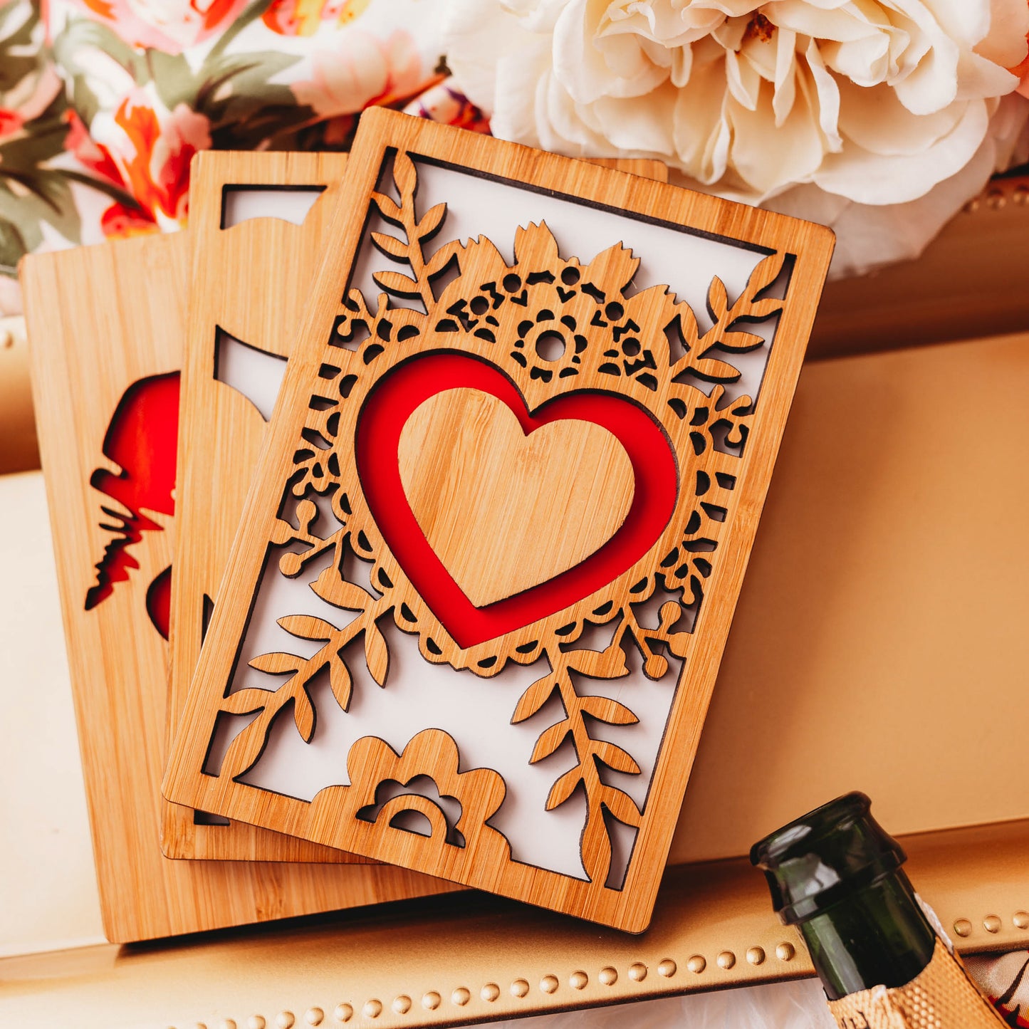 Elegant Wooden Anniversary Card for Special Occasions